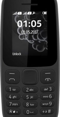 GSM, NOKIA 105, 1.8'', Dual SIM, Black