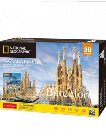 CubicFun 3D Пъзел BARCELONA SAGRADA FAMILIA NATIONAL GEOGRAPHIC DS0984h