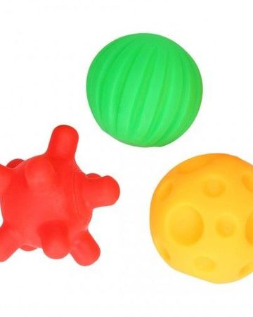 Mom`s Care Бебешки сензорни играчки Веселите топки - прозрачна опаковка, 3 броя/оп.