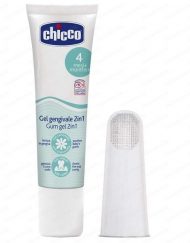 Chicco Комплект Грижа за зъбките: Гел за венци 2в1 + Силиконов напръстник за венци