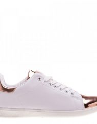 Дамски спортни обувки Raccon бели с бронзов цвят