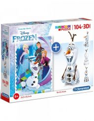 CLEMENTONI Комплект пъзел и 3D фигурка SUPER COLOR FROZEN 20159