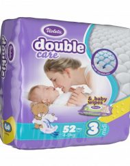 VIOLETA Бебешки пелени + мокри кърпички размер 3 4-9 кг. 52 бр. DOUBLE CARE 77713