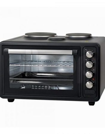 Готварска печка с конвекция ZEPHYR ZP 1441 M40LC, 40 литра, 3800W, 2 котлона, 3 степени на мощност, Черен