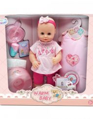 WARM BABY Пишкаща кукла-бебе с чувалче за спане WZJ026E-1