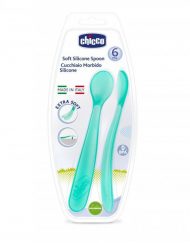 CHICCO N0416 Мека силиконова лъжичка 2 бр СИНЯ