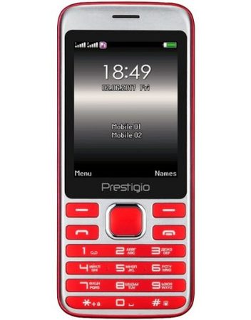 GSM, Prestigio Grace A1, 2.8'', Dual SIM, Red (PFP1281DUORED)