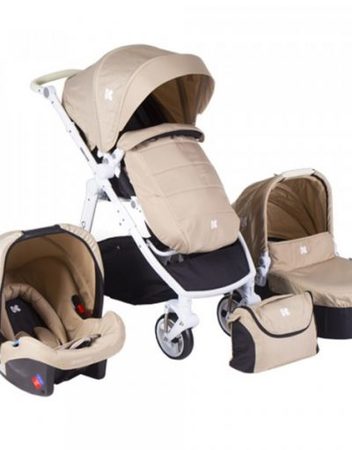 KIKKA BOO Комбинирана количка 3в1 UGO REGULAR ALL IN ONE BEIGE 31001010030