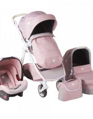 KIKKA BOO Комбинирана количка 3в1 UGO REGULAR ALL IN ONE PINK 31001010029