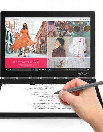 Tablet, Lenovo Yoga Book C930 /10.8''/ Intel i5-7Y54 (3.2G)/ 4GB RAM/ 256GB Storage/ Win10/ Iron Grey + Pen (ZA3T0021BG)