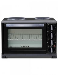 Готварска печка с два котлона BROCK TO 3002 B, 1440W+1500W, Конвекция, 30 литра, Таймер, Клас А, Черен