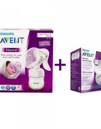 AVENT SCF330/20 Ръчна помпа за кърма COMFORT + /подарък/ 24 бр. еднократни подплънки