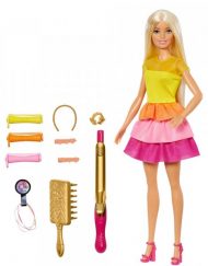 BARBIE FAB CORE DOLLS & ACCESS Кукла с фризьорски салон за къдрави прически GBK24