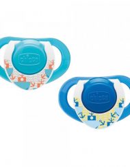 CHICCO Светеща залъгалка силикон PHYSIO RING СИН 12+ 2бр. 74834.21