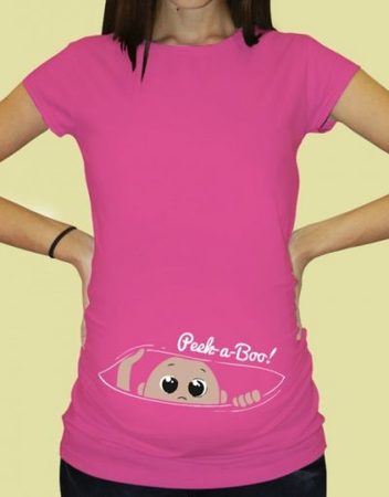 Дамска тениска с щампа за бременни - 58