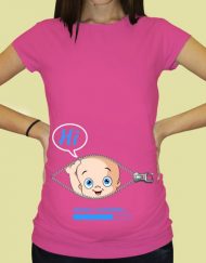 Дамска тениска с щампа за бременни - 62