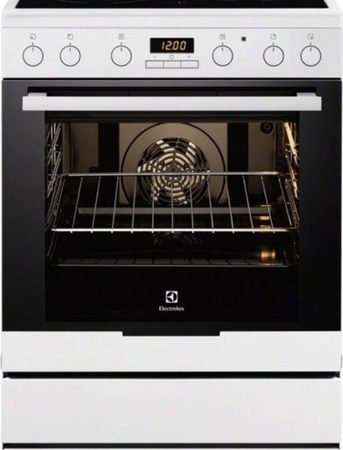 Готварски печки, Electrolux EKC6450AOW, Енергиен клас: А, стъклокерамичен плот