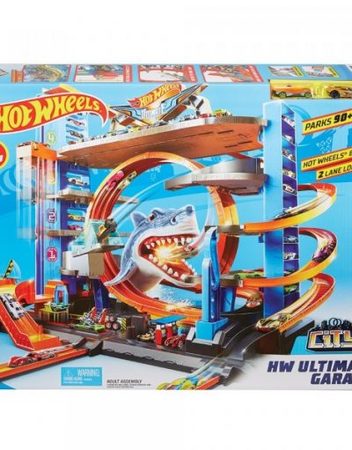 HOT WHEELS CORE GARAGES Игрален комплект "МЕГА ГАРАЖ С АКУЛА" FTB69