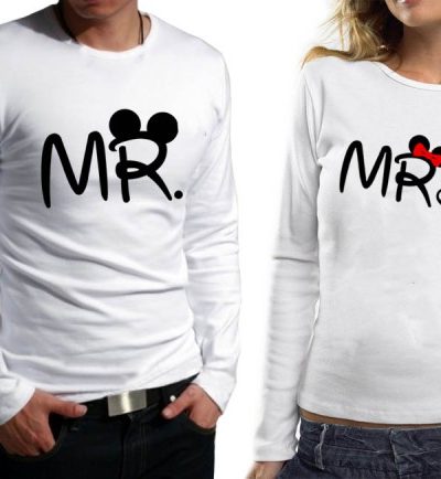 Комплект блузи за влюбени - MR & MRS