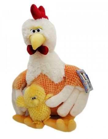 Плюшена кокошка с пиленце 81048-45