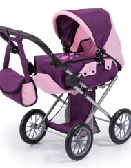 BAYER Детска количка за кукли с чанта и кош за новородено CITY STAR ЛИЛАВА 13657AA