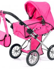 BAYER Детска количка за кукли с чанта и кош за новородено CITY STAR РОЗОВА 13629AA