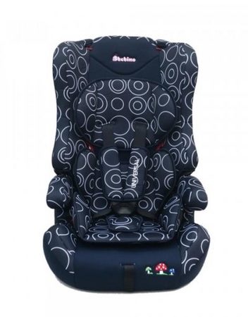 BEBINO Стол за кола 9-36 кг. UNIVERSAL DARK BLUE/WHITE CIRCLES