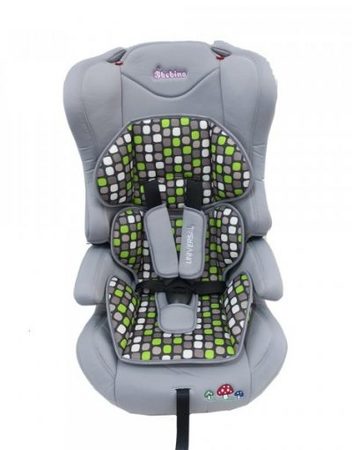 BEBINO Стол за кола 9-36 кг. UNIVERSAL LIGHT GREY/GREEN CUSHION