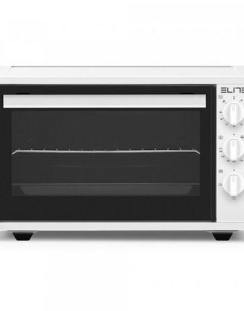 Готварска печка Elite EMO-1207, 1300W, 42 литра, Таймер, Закрит долен нагревател, Двойно стъкло, Бял