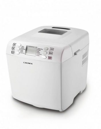 Хлебопекарна CROWN CBM 6132, 550W, 900 гр, 12 програми, Ф-я пауза, Дисплей, Бял