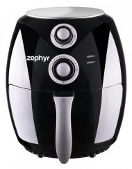 Фритюрник с горещ въздух Air Fryer ZEPHYR ZP 1980 AI, 1600W, 2.6 литра, 80°C~200°C, Таймер, Черен