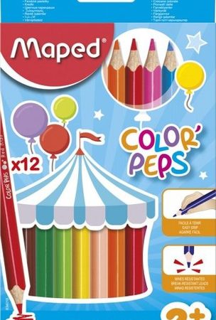 Арго Maped Color'Peps MAXI Цветни моливи 12 цвята 9834010