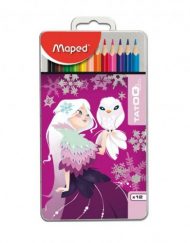 Арго Maped Color'Peps Tatoo Цветни моливи в метална кутия 12 цвята 9832037