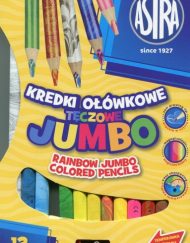 ASTRA Моливи Jumbo с цветовете на дъгата, триъгълни, с острилка 12 цвята  AS312118002