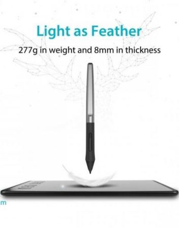 Graphics Tablet, HUION Inspiroy H640P, USB, Черен
