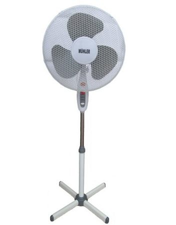 Вентилатор на стойка MUHLER FM-3003, 40 cm, 45 W, 3 скорости, Бял/Сив