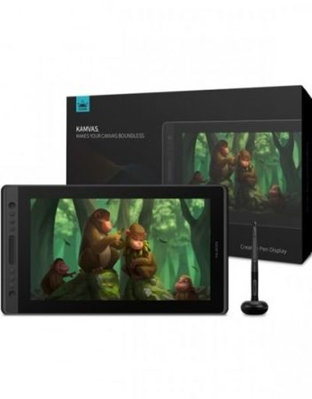 Graphics Tablet, HUION Kamvas Pro 16 Premium, USB-C, Черен/Сребрист