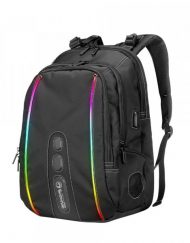 Backpack, Marvo 15.6'', RGB with Bluetooth Speaker, Black (MARVO-BA-02)