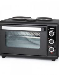 Готварска печка с два котлона TERMOMAX TC46BK, 46 литра, Двойно стъкло, Фурна: 1500W, Черен