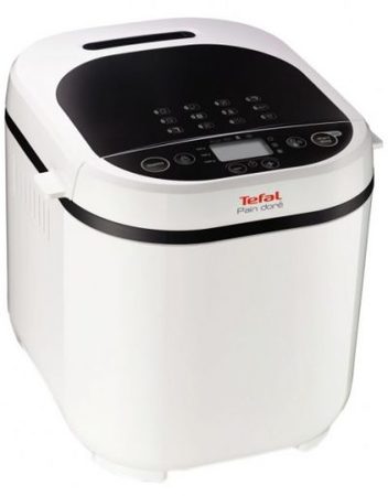 Хлебопекарна Tefal PF2101 Pain Doré, 720W, 12 програми, LCD дисплей, Отложен старт, Контрол на препичане, Бял