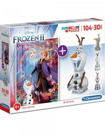 CLEMENTONI 104ч.+3D Пъзел Frozen 2 20170