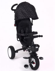 KIKKARIDE Триколка със сенник и въртяща се седалка DOTTY BLACK 31006020049