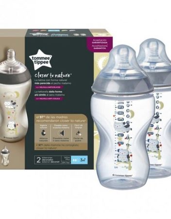 TOMMEE TIPPEE Шише за хранене с декорация 340 мл. EASI VENT МОМЧЕ/БУХАЛ TT.0038