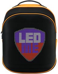 Backpack, Prestigio LEDme MAX, animated backpack with LED display, connection via bluetooth, Orange (PBLED125BO)
