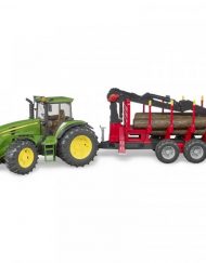 BRUDER Трактор с ремарке и дървени трупи JOHN DEERE 7930 03054