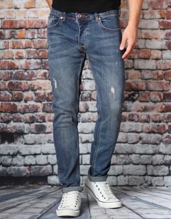 Denim с лек промазан мотив Red Point