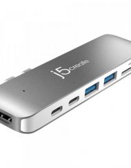 Docking Station, j5create JCD382, за MacBook Pro, USB-C, Сребрист (J5-JCD382)