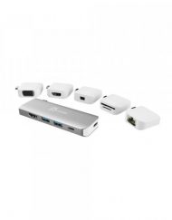 Docking Station, j5create JCD389, 11 в 1, за MacBook, MacBook Pro, MacBook Air, Сребрист (J5-JCD389)