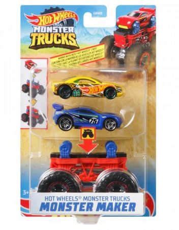 HOT WHEELS Monster Trucks Бъги 1:64 + 2 базови колички GWW13