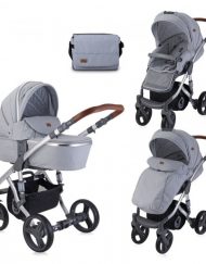 LORELLI PREMIUM Комбинирана количка 2в1 RIMINI GREY&BLACK DOTS 1002105/2066